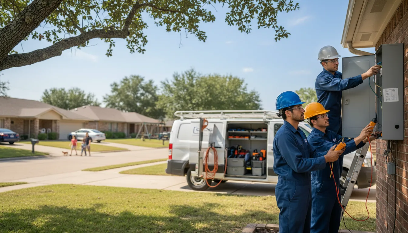 Certified electrician providing emergency electrical services in Hitchcock, OK